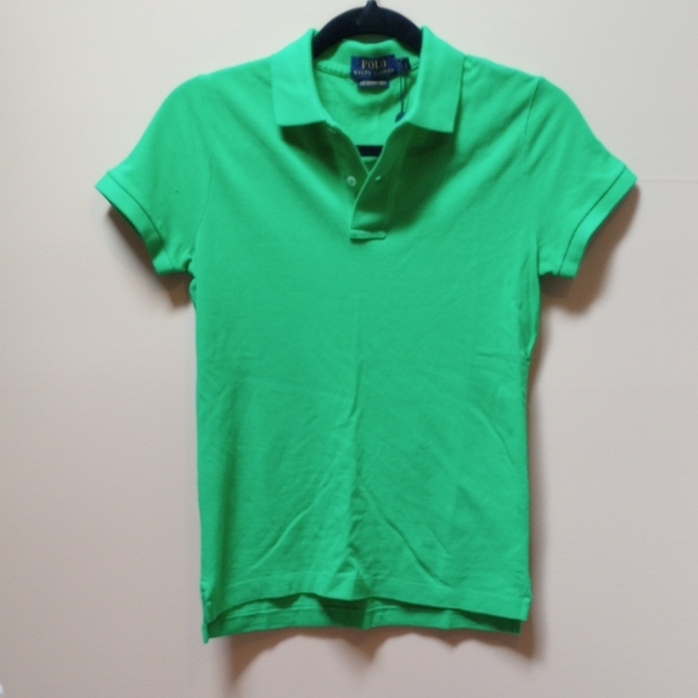 Ralph Lauren Vibrant Green Skinny Polo
